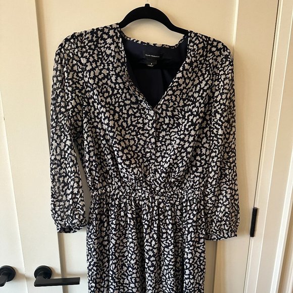 Club Monaco White & Navy Dress - Picture 1 of 3